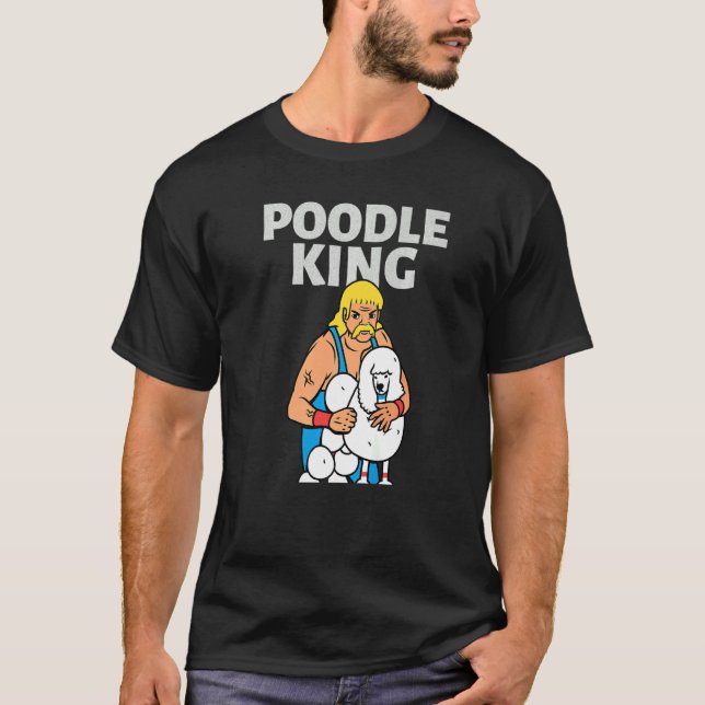 Camiseta Poodle King Mullet Time Business In Front Fiesta I (Anverso)