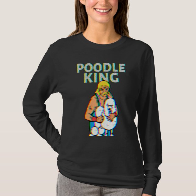 Camiseta Poodle King Mullet Time Business In Front Party In (Anverso)