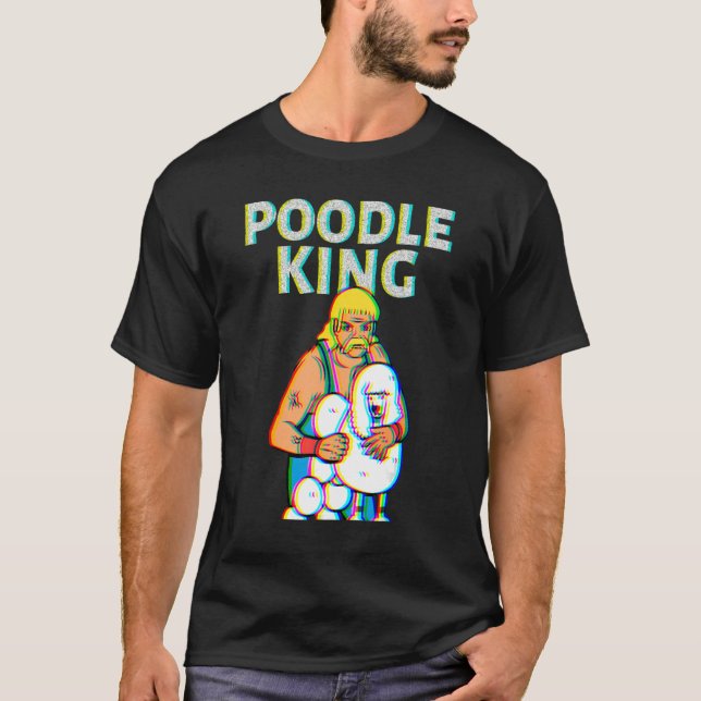 Camiseta Poodle King Mullet Time Business In Front Party In (Anverso)