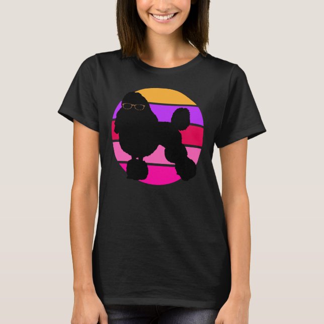 Camiseta Poodle Leopard Piel gafas de sol rosadas (Anverso)