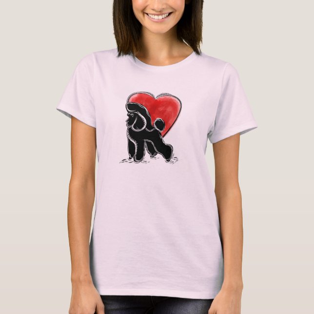 Camiseta Poodle Linograbado (Anverso)