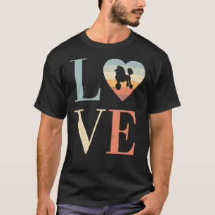Camiseta Poodle Love Vintage Retro Poodle