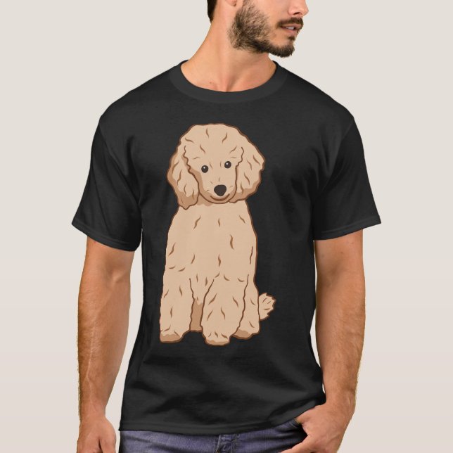 Camiseta Poodle marrón claro (Anverso)