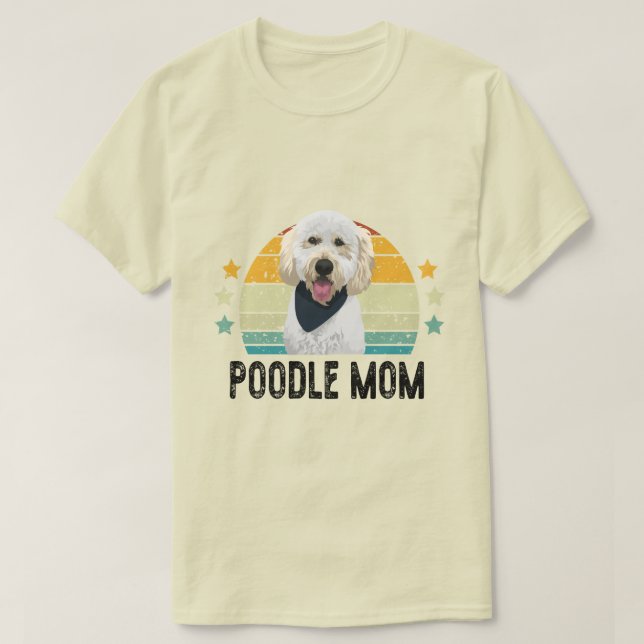Camiseta Poodle Mom , Poodle Gift para mamá, mejor mamá de  (Diseño del anverso)
