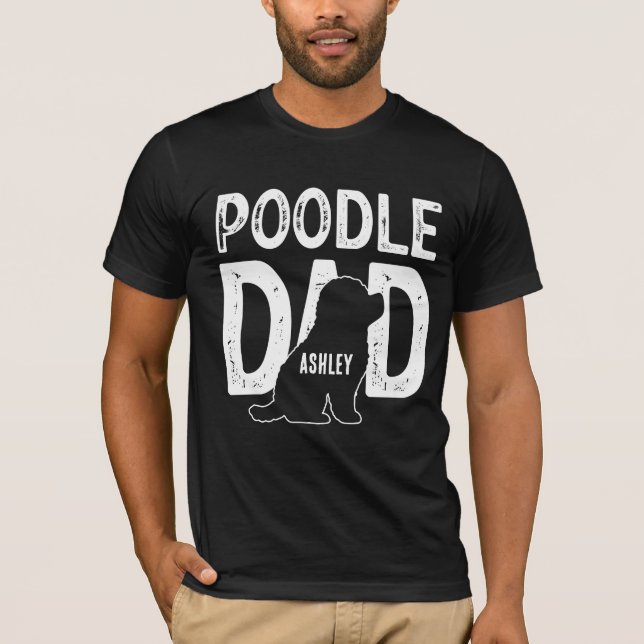 Camiseta Poodle Perro Papá Cachorro Papá (Anverso)