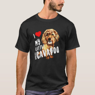 Camiseta Poodle Pup I Love My Little Darling Cavapoo