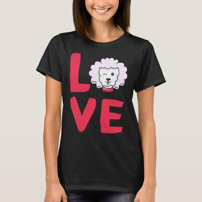 Camiseta Poodle Pyrenees Perros amantes de los animales (Anverso)