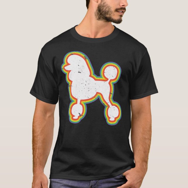 Camiseta Poodle Retro Style Dog Poodle Lover (Anverso)