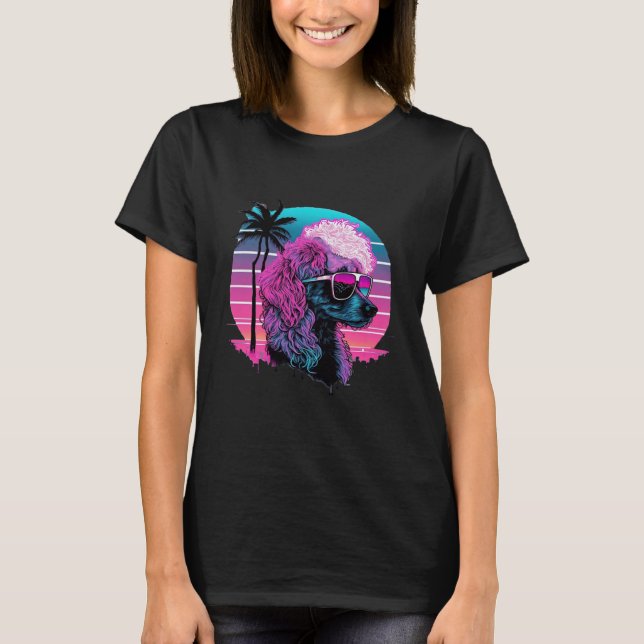 Camiseta Poodle s Synthwave Dreamland (Anverso)