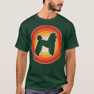 Camiseta Poodle Sunset Retro para los hombres mujeres Chica