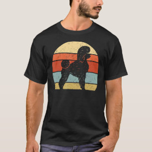 Camiseta Poodle Sunset Vintage estilo retro Perro de canich