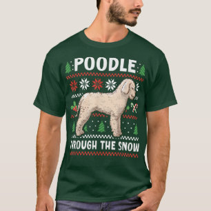 Camiseta Poodle through the Snow with a Dog for Xmas 