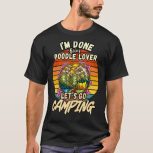 Camiseta Poodle Y Camping Diseño Vintage Classic Retro Co