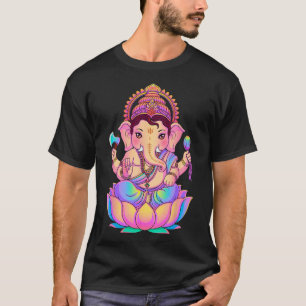 Camiseta Pooja hindú Ganesha Elefante Dios India Meditación
