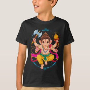 Camiseta Pooja hindú Ganesha Elefante Dios India Meditación