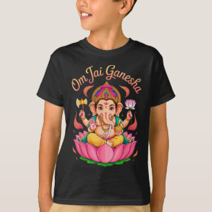 Camiseta Pooja hindú Ganesha Elefante Dios India Meditación