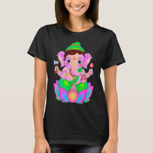 Camiseta Pooja hindú Ganesha Elefante Dios India Meditación