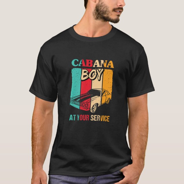 Camiseta Pool Bartender Beach Fiesta Cabana Boy En Tu Servi (Anverso)