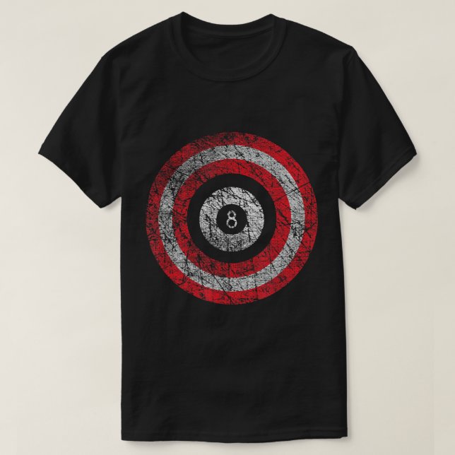 Camiseta Pool Billiard Patriotic Odd Ball (Diseño del anverso)
