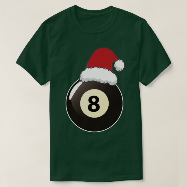 Camiseta Pool Billiards Amantes de los Navidades deportivos (Diseño del anverso)