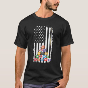 Camiseta Pool Billiards Snooker Player Team American USA Fl