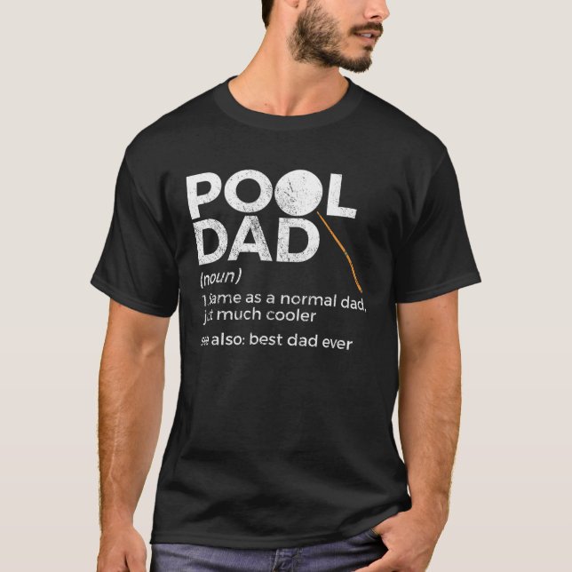 Camiseta Pool Dad Definition Billiards Best Dad (Anverso)