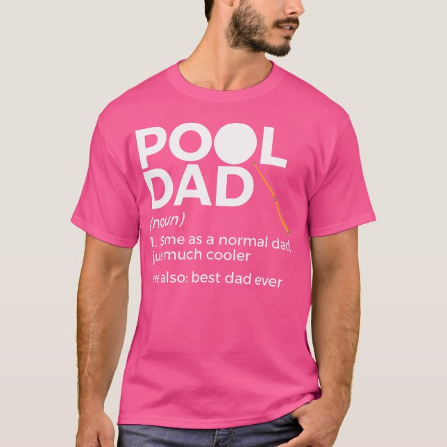 Camiseta Pool Dad Definition Funny Billiards Best Dad (Anverso)