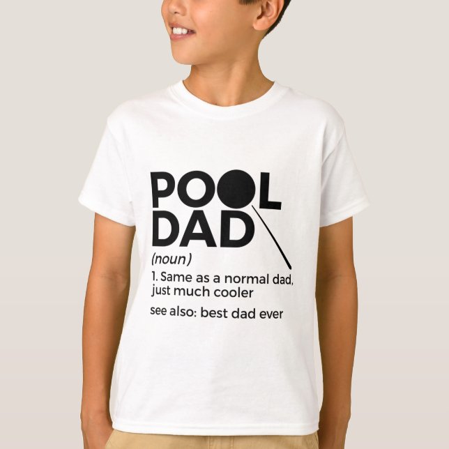 Camiseta Pool Dad Definition Funny Billiards Best Dad (Anverso)