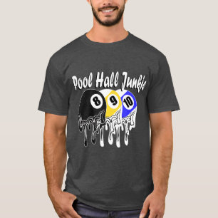 Camiseta Pool Hall Junkie Billiardplayer Billiardball Queu