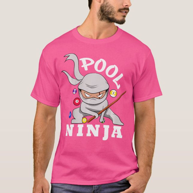 Camiseta Pool Ninja Funny Pool Billiards Boy (Anverso)
