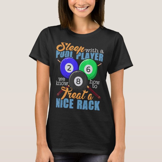 Camiseta Pool Player Gif Billard 8 Ball (Anverso)