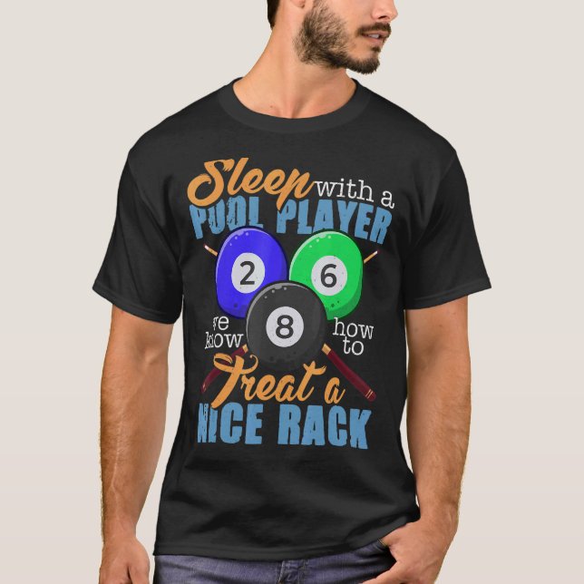 Camiseta Pool Player Gif Billard 8 Ball (Anverso)