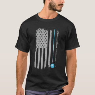 Camiseta Pool Stick Billiards 8 Ball Vintage Usa American F