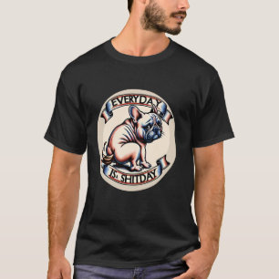 Camiseta Poop Dog Bulldog francés Estilo de tatuaje de la v