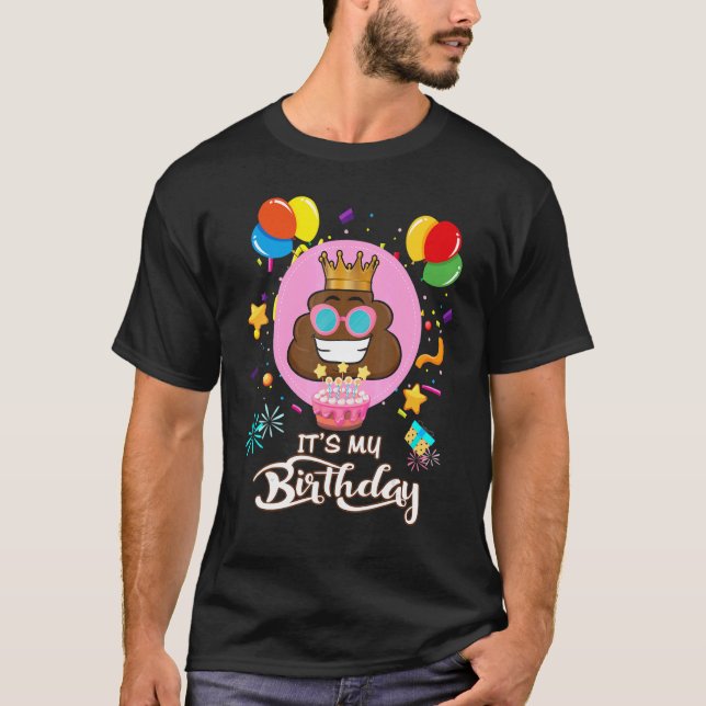 Camiseta Poop, es mi cumpleaños (Anverso)