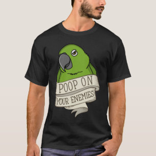 Camiseta Poop loro en tus enemigos, Amazon napada amarilla