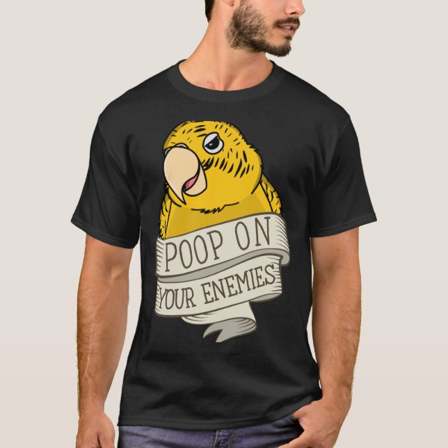Camiseta Poop loro en tus enemigos I Lutino Budgie Budger (Anverso)