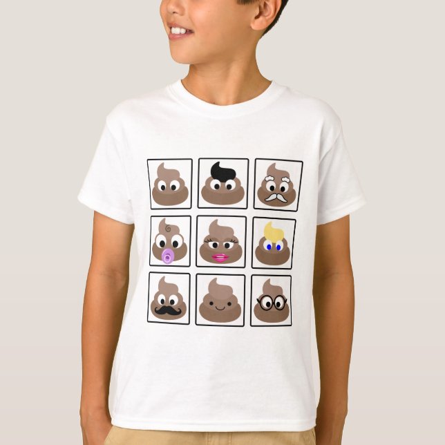 Camiseta Poop Many Faces (Anverso)