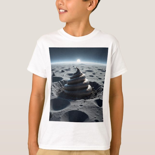 Camiseta poop on the moon (Anverso)