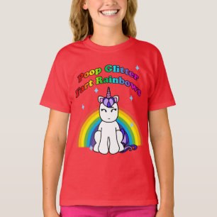 Camiseta Poop Purpurina Fart Rainbows