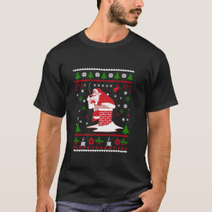 Camiseta Pooping Santa Claus Navidades feos susurran camise