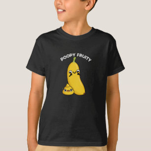 Camiseta Poopy Fruity Funny Fruit Banana Pun Dark BG