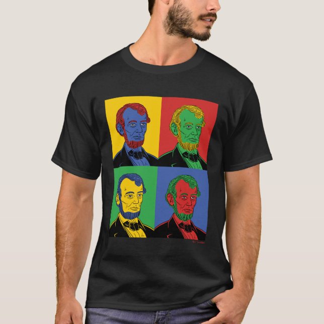 Camiseta Pop Art Abraham Lincoln (Anverso)