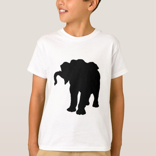 Camiseta Pop Art Baby Elephant Silhouette (Anverso)