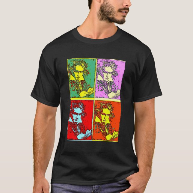 Camiseta Pop-art Beethoven (Anverso)