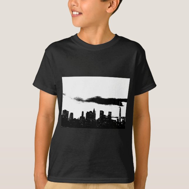 Camiseta Pop Art Black White NYC Nueva York (Anverso)