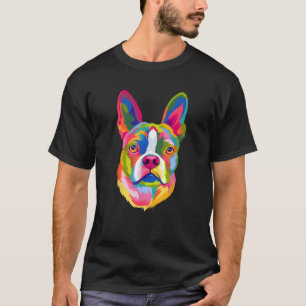 Camiseta Pop Art Boston Terrier Lover Regalo Hombres Mujere