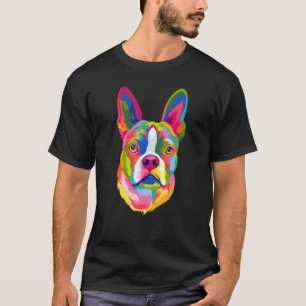 Camiseta Pop Art Boston Terrier Lover Regalo Hombres Mujere