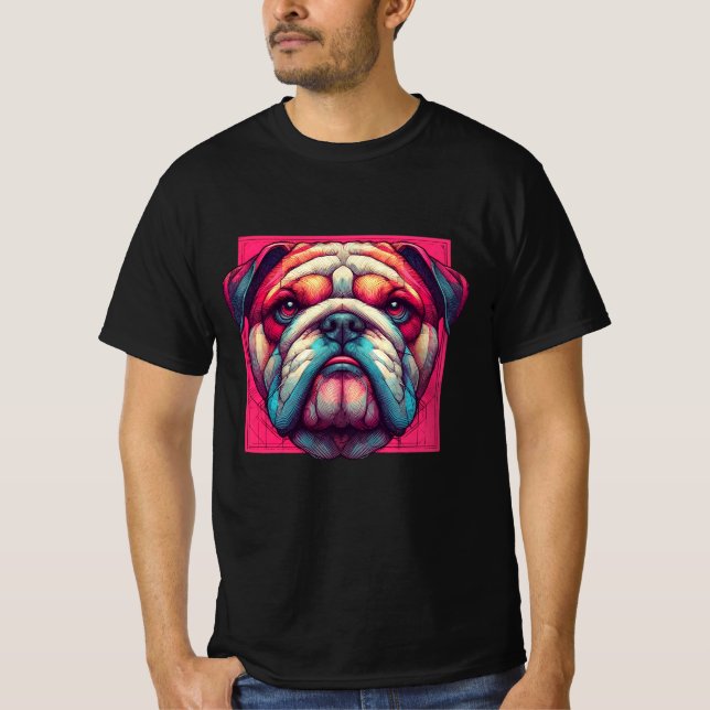 Camiseta Pop Art Bulldog (Anverso)