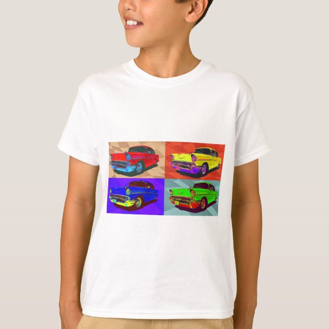 Camiseta Pop art Chevy Belair illustration (Anverso)